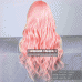  4 Wig Type Optional  Pink Loose Wavy human hair wig